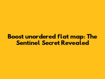 Boost `unordered_flat_map`: The Sentinel Secret Revealed
