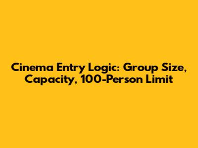 Cinema Entry Logic: Group Size, Capacity, 100-Person Limit