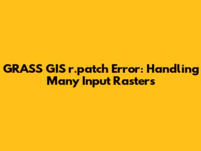 GRASS GIS r.patch Error: Handling Many Input Rasters