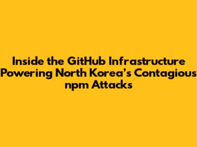Inside the GitHub Infrastructure Powering North Korea’s Contagious npm Attacks