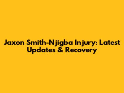 Jaxon Smith-Njigba Injury: Latest Updates & Recovery