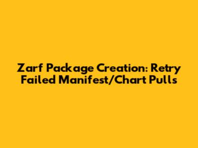 Zarf Package Creation: Retry Failed Manifest/Chart Pulls